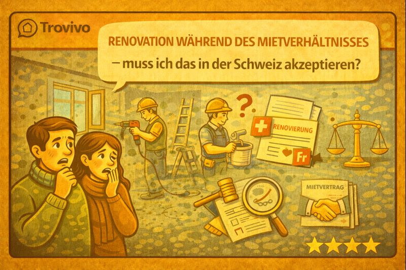 Renovation während des Mietverhältnisses – muss ich das in der Schweiz akzeptieren?