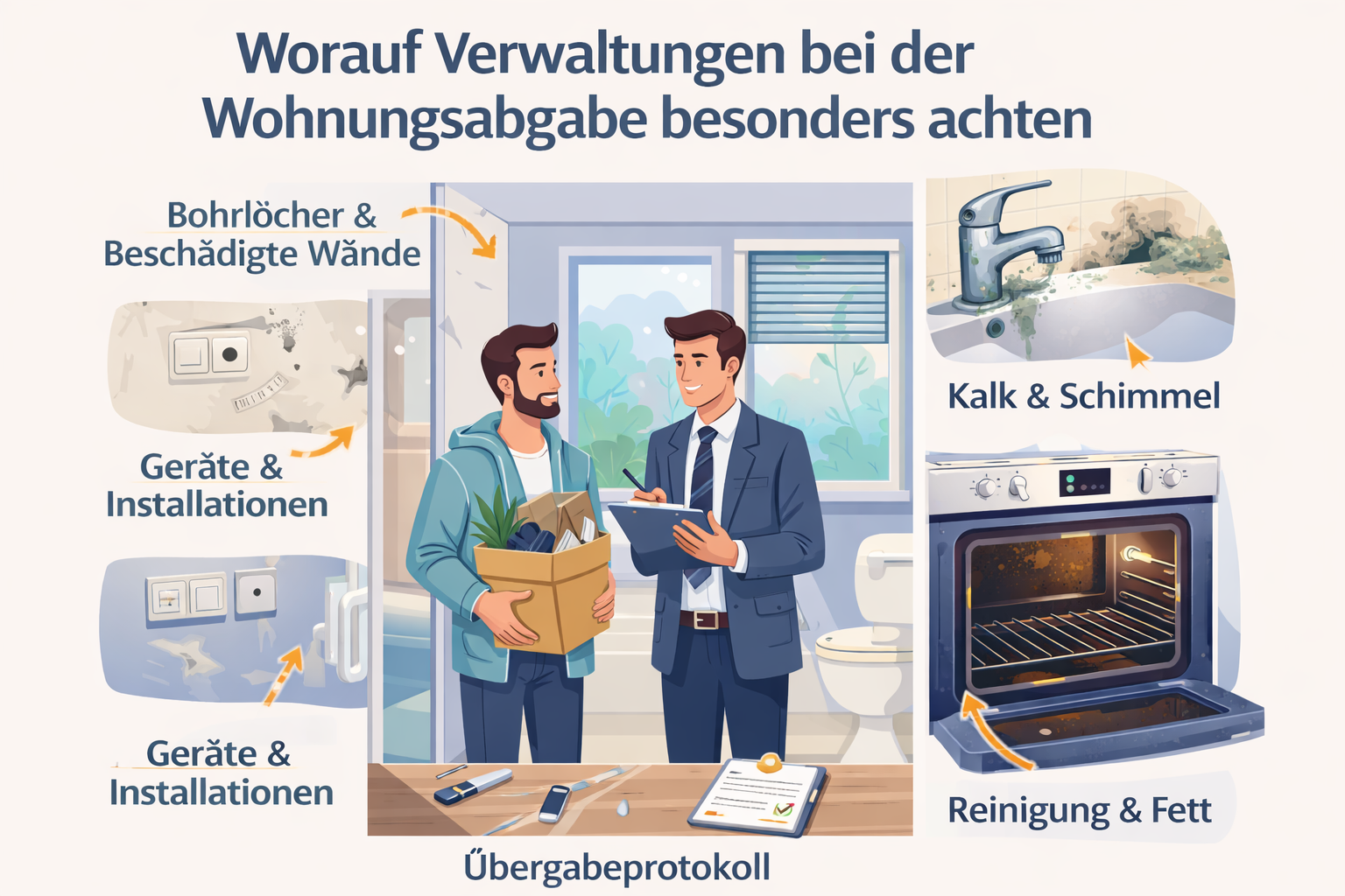 Wohnungsübergabe Worauf wird geachtet